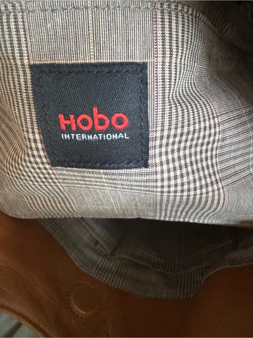 Hobo International Double Strap Camel Brown Leather Bag